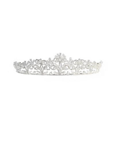 Girls Communion Crystal Tiara with delicate leaf pattern design