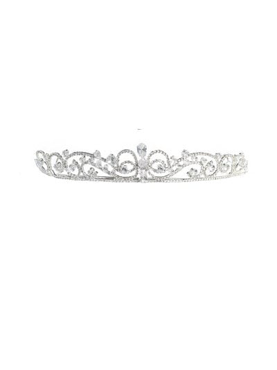 Girls Communion Crystal Tiara featuring swirl pattern with teardrop accents