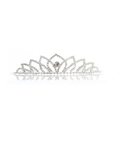 Girls Communion Crystal Tiara with lotus petal inspired design