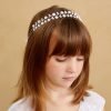 JACQUELINE 1 Flower girls tiaras with double crystal floral band
