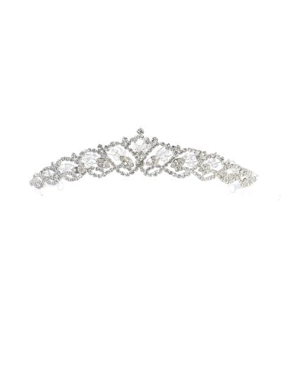 Girls Communion Crystal Tiara with elegant vine-inspired crystal pattern