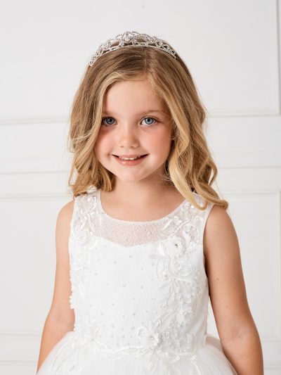 Flower Girl Tiara with Crystal Design
