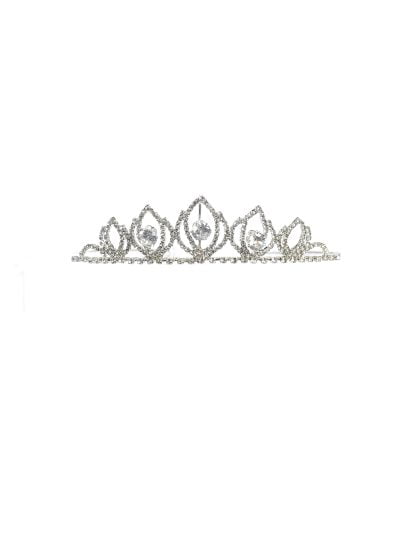 Girls Communion Tiara with Crystal Teardrop Design