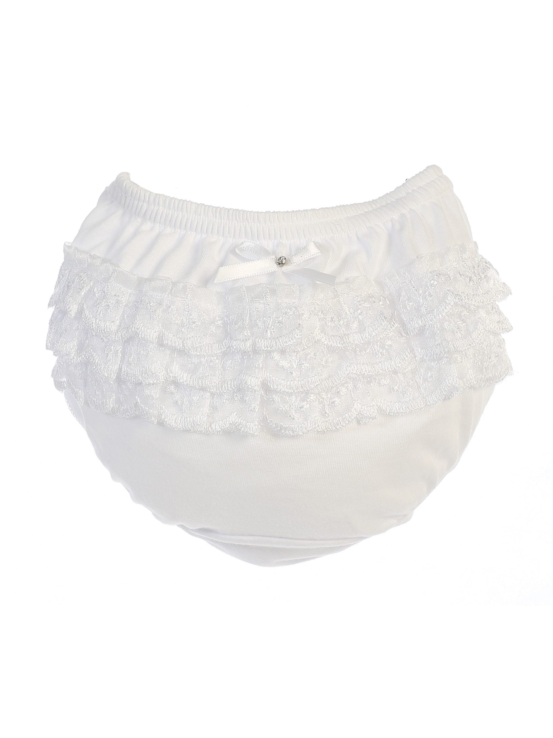 8018 Elegant Lace Undergarment featuring soft layered lace ruffles and a small satin bow