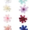 Girls hair accessories ribbon rose flower clips in assorted colors, perfect for daily wear, birthdays, and parties