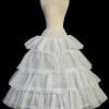 tiered petticoat slip for girls with layered tulle underskirt