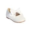 ESME - Girls White Glitter Dress Shoes 2 girls-white-glitter-dress-shoes-s162-with-satin-bow-and-velcro-strap