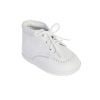 Baby boys baptism perforated shoes white White christening shoes for baby boys with perforation Infant boys lace-up baptism perforated shoes