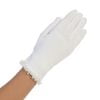 TAMMY 2 Girls gloves white satin with delicate beaded trim, ideal for communion, weddings, and flower girl attire