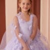 zoomed-view-jenna-girls-3d-butterfly-sequin-dress-with-cape-lilac-7042